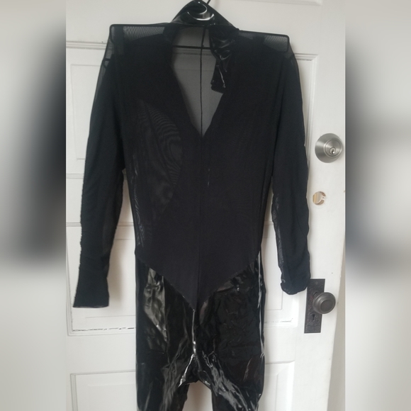 Sexy catsuit pvc and sheer - Picture 5 of 5
